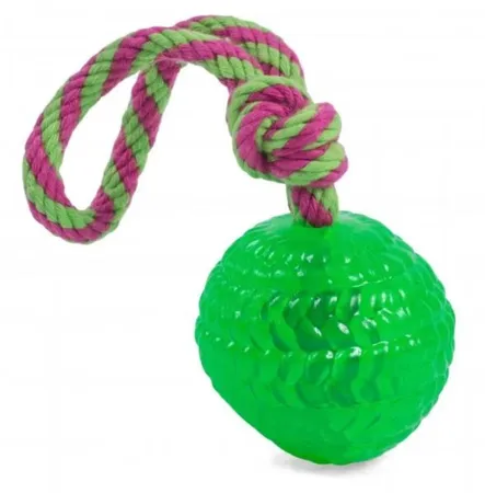 Petface Toyz Rope Ball Green Pink Blue Assorted