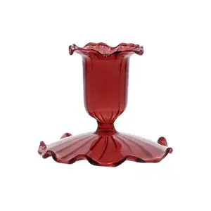 Red Candle Stick Holder Small