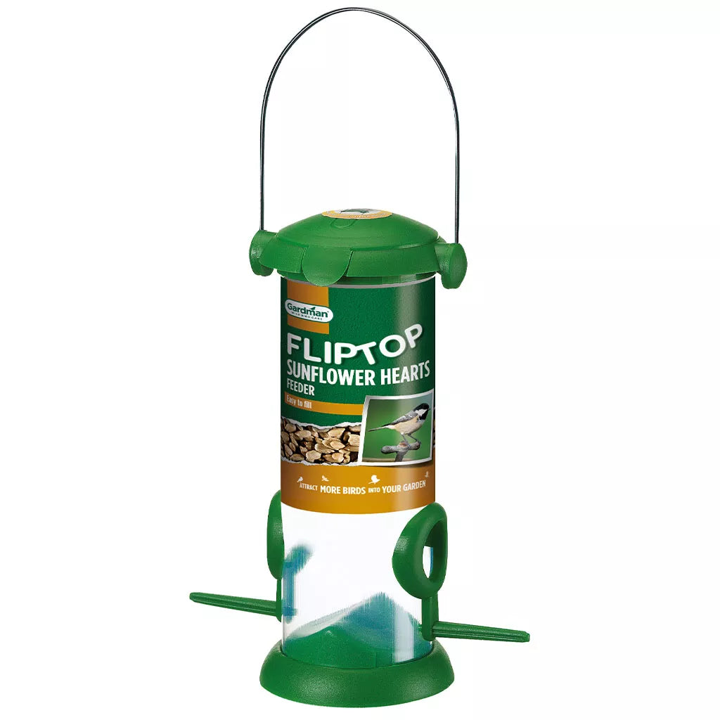 Gardman Flip Top Sunflower Hearts Feeder 20cm