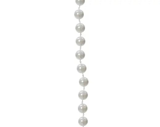 Bead Garland Shiny Winter White L1000cm