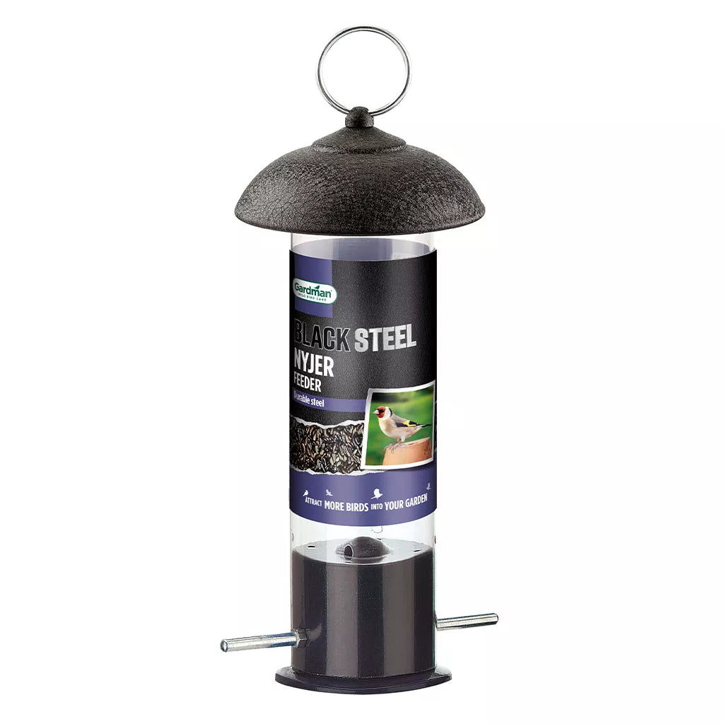 Gardman Black Steel Nyjer Seed Feeder 19cm