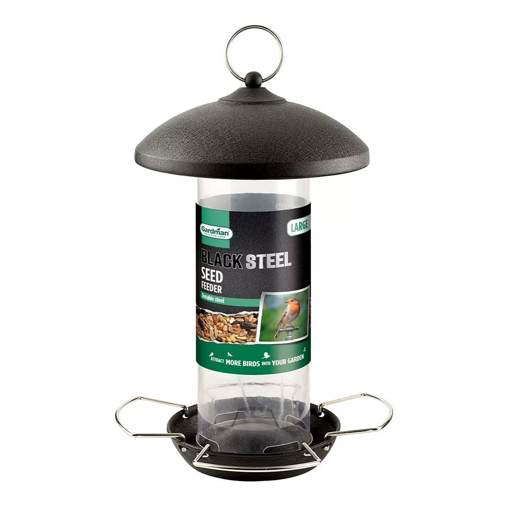 Gardman Black Steel Seed Feeder Large 27cm