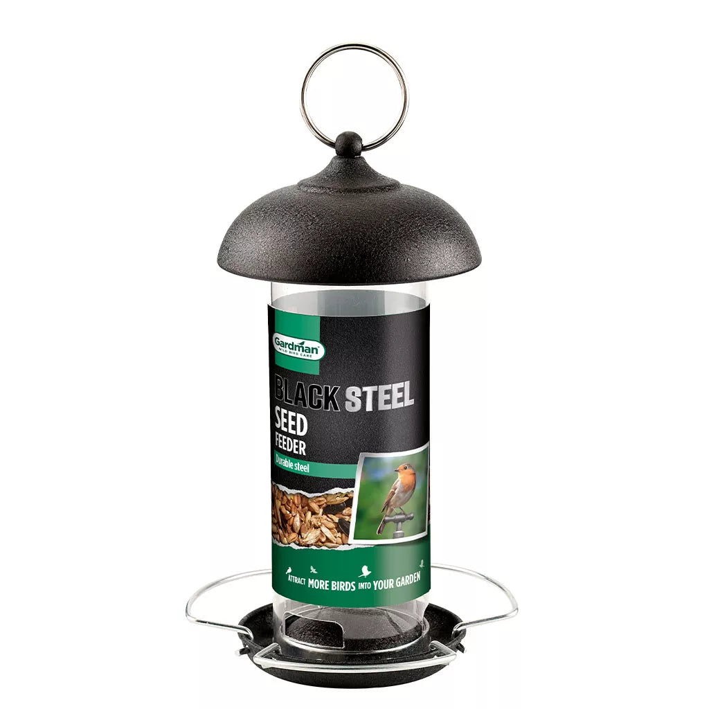 Gardman Black Steel Seed Feeder Small 19cm