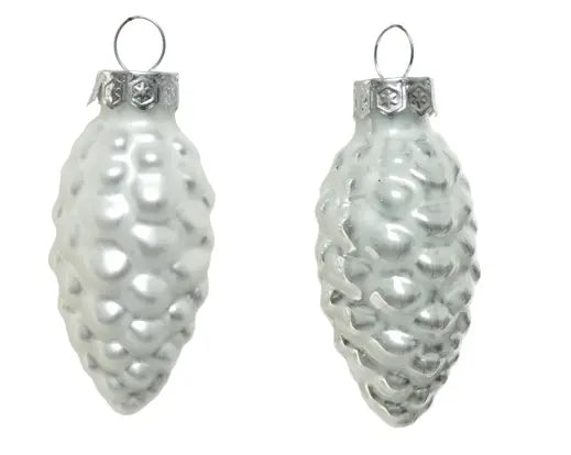 Pinecone Glass Enamel Matt Mix Winter White 12pk