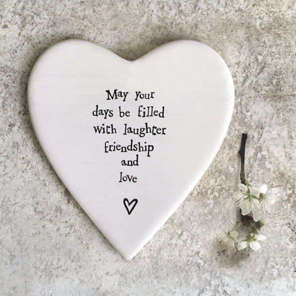 East of India Porcelain Coaster - May Your Days