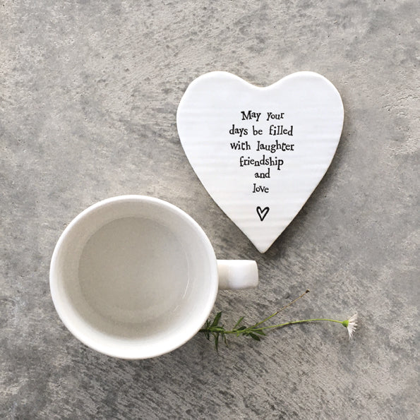 East of India Porcelain Coaster - May Your Days