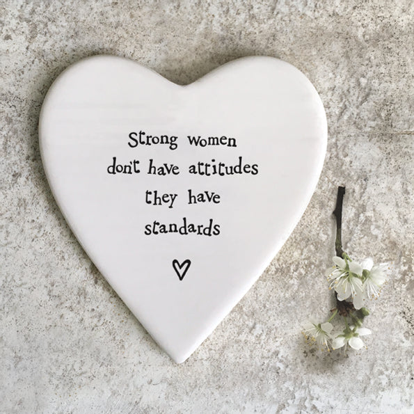 East of India Porcelain Coaster "Strong Women"