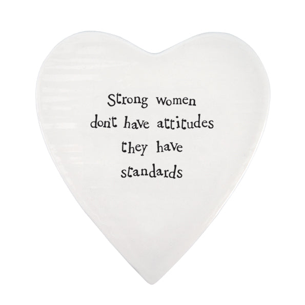 East of India Porcelain Coaster "Strong Women"