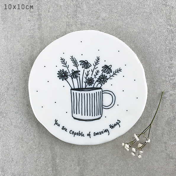 East Of India Flowers In Mug Coaster You Are Capable Of Amazing Things