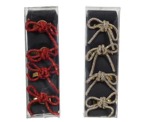 Kaemingk Napkin Ring Plastic 2 Assorted Box of 4