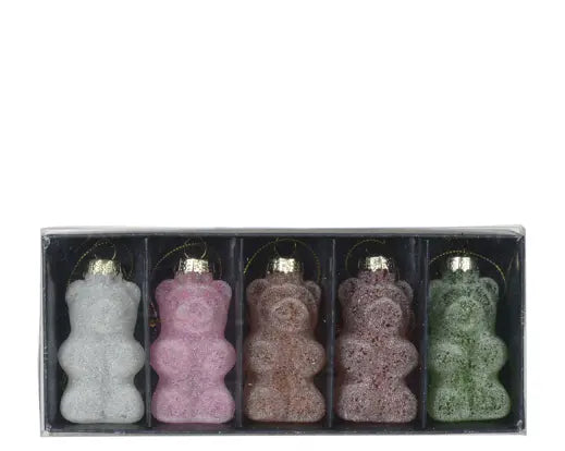Bear Glass With Beads Pack Of 5