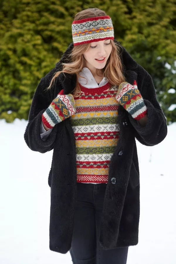 Pachamama Classic Fairisle Headband Rust