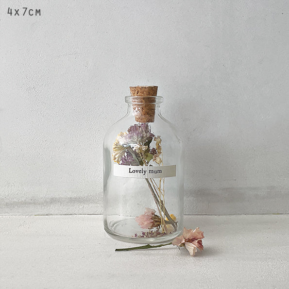 East of India Dried Flowers In Bottle "Lovely Mum"