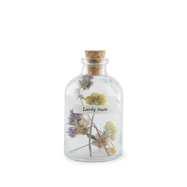 East of India Dried Flowers In Bottle "Lovely Mum"