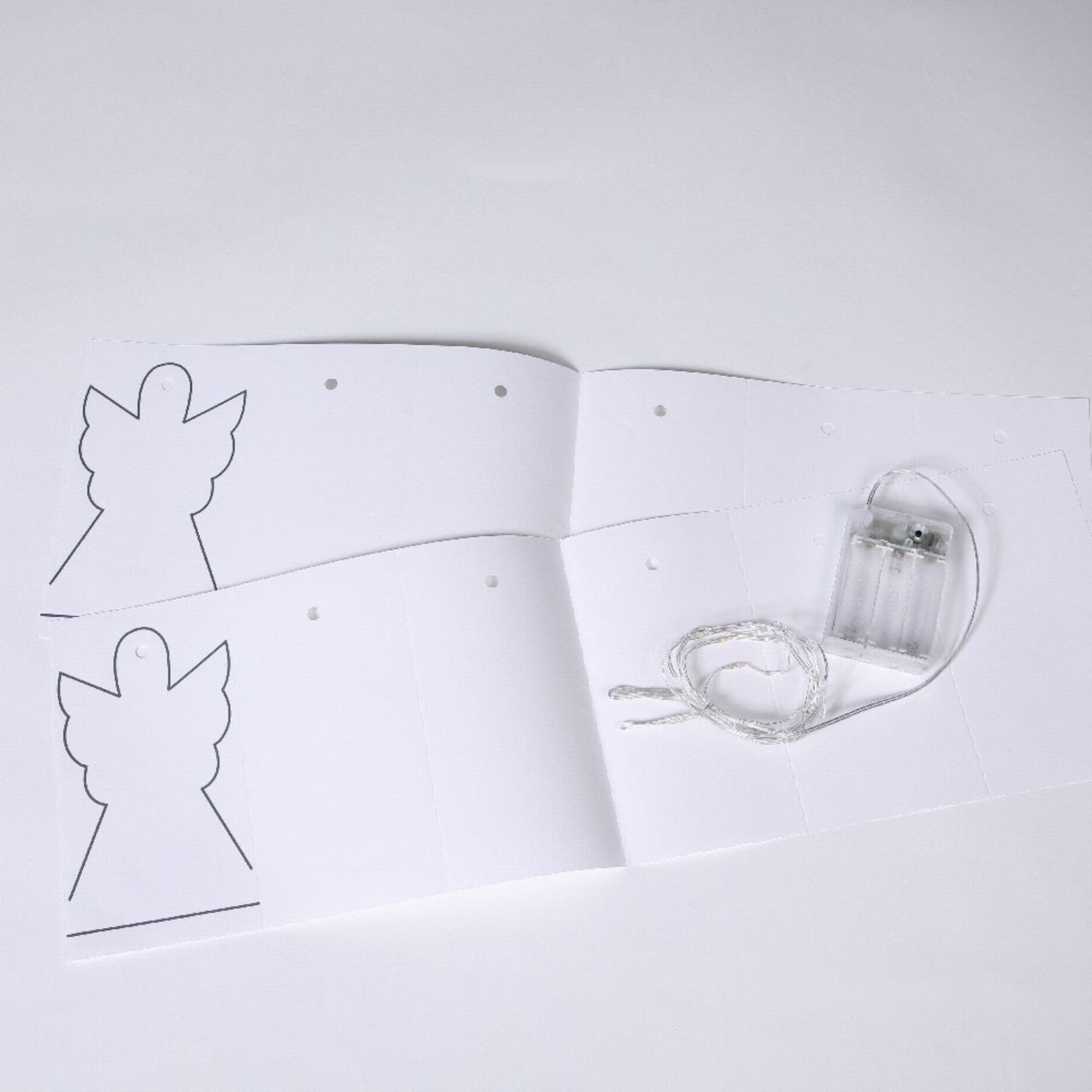 Noma DIY White Angel Paper Chain - 10 Warm White LEDs