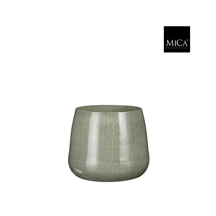 Mica Benson Iron Round Pot Grey 16cm