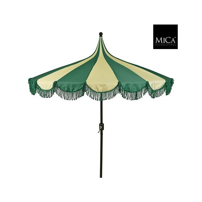 Kim Striped Parasol Dark Green