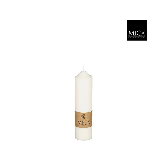 Mica Pilar Candle Stearin White