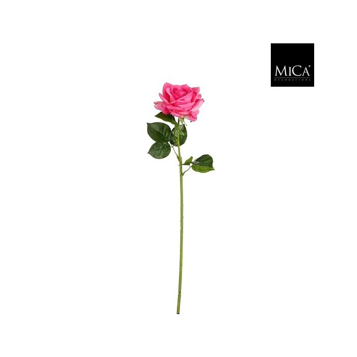 Mica Artificial Real Touch Rose Stem Fuchsia 65cm