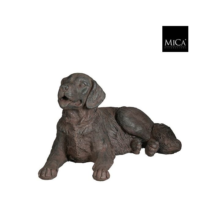 Mica Golden Retriever Sculpture Dark Grey 34cm