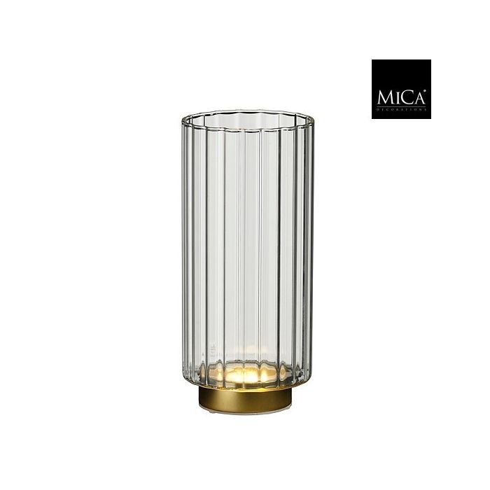 Mica Neil Battery LED Table Lamp Gold 22cm