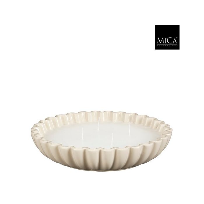 Large Round Shell Bowl Candle Cream