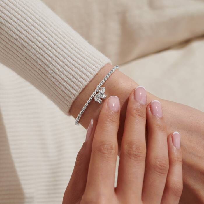 Joma Jewellery A Little 'Lucky Elephant' Bracelet In Silver Plating