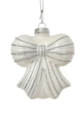 Decoris Glass Bow Gltter Line 9cm