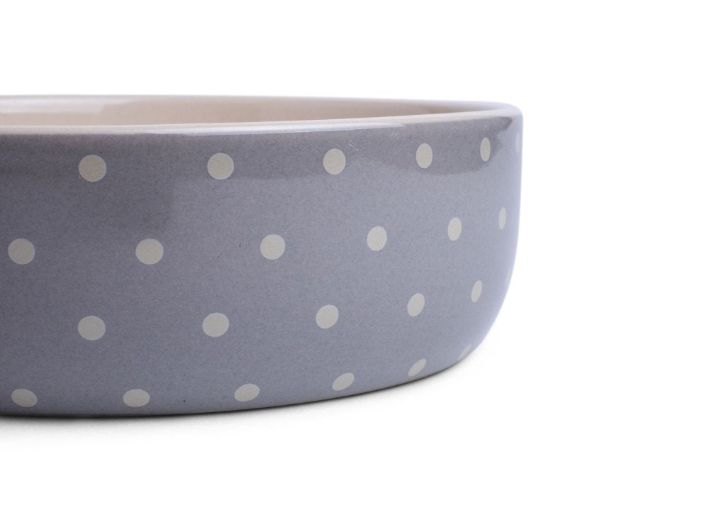 Petface Grey Dots Ceramic Bowl