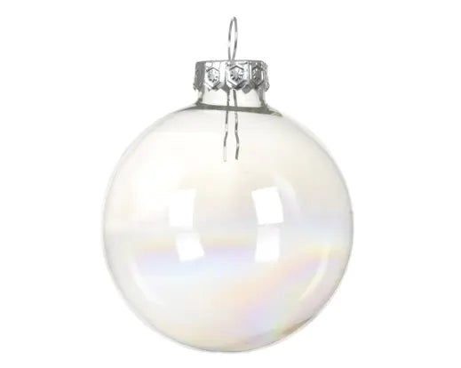 Bauble Glass Shiny Iris 6cm 10pk