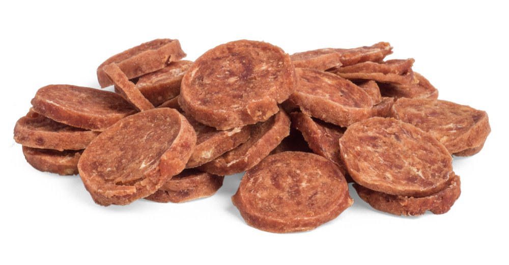Pet Face Dog Deli Duck Sausage Slices Dog Treats 100g