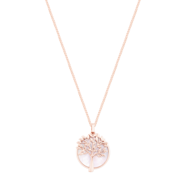 Tipperary Tree Of Life & Mother Of Pearl Moon Rose Gold Pendant