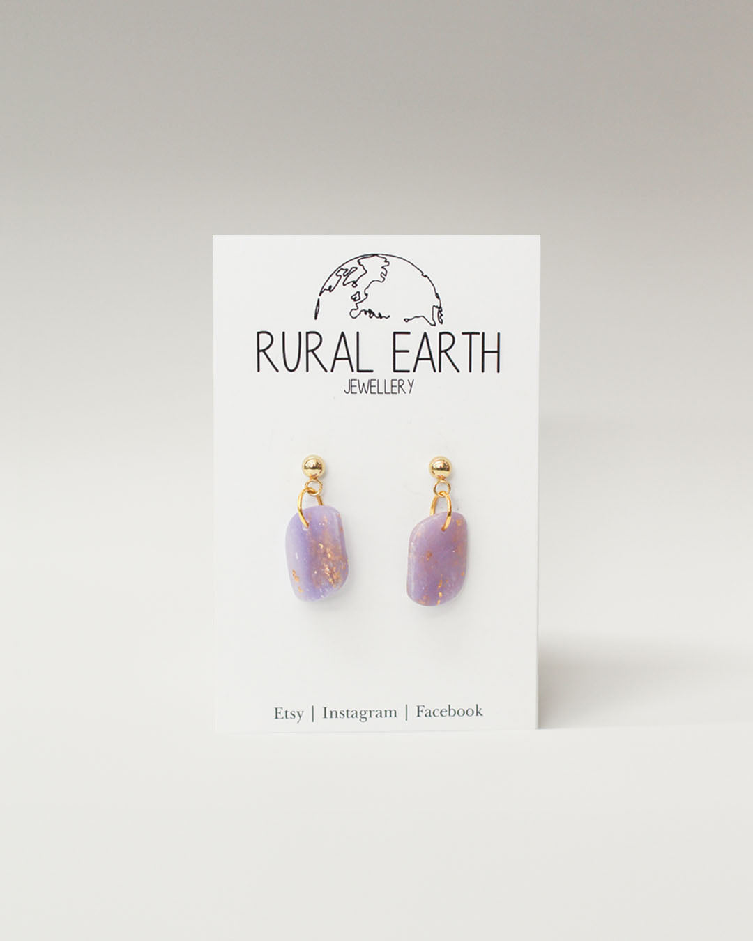 Rural Earth Purple Swirl Drop Earrings