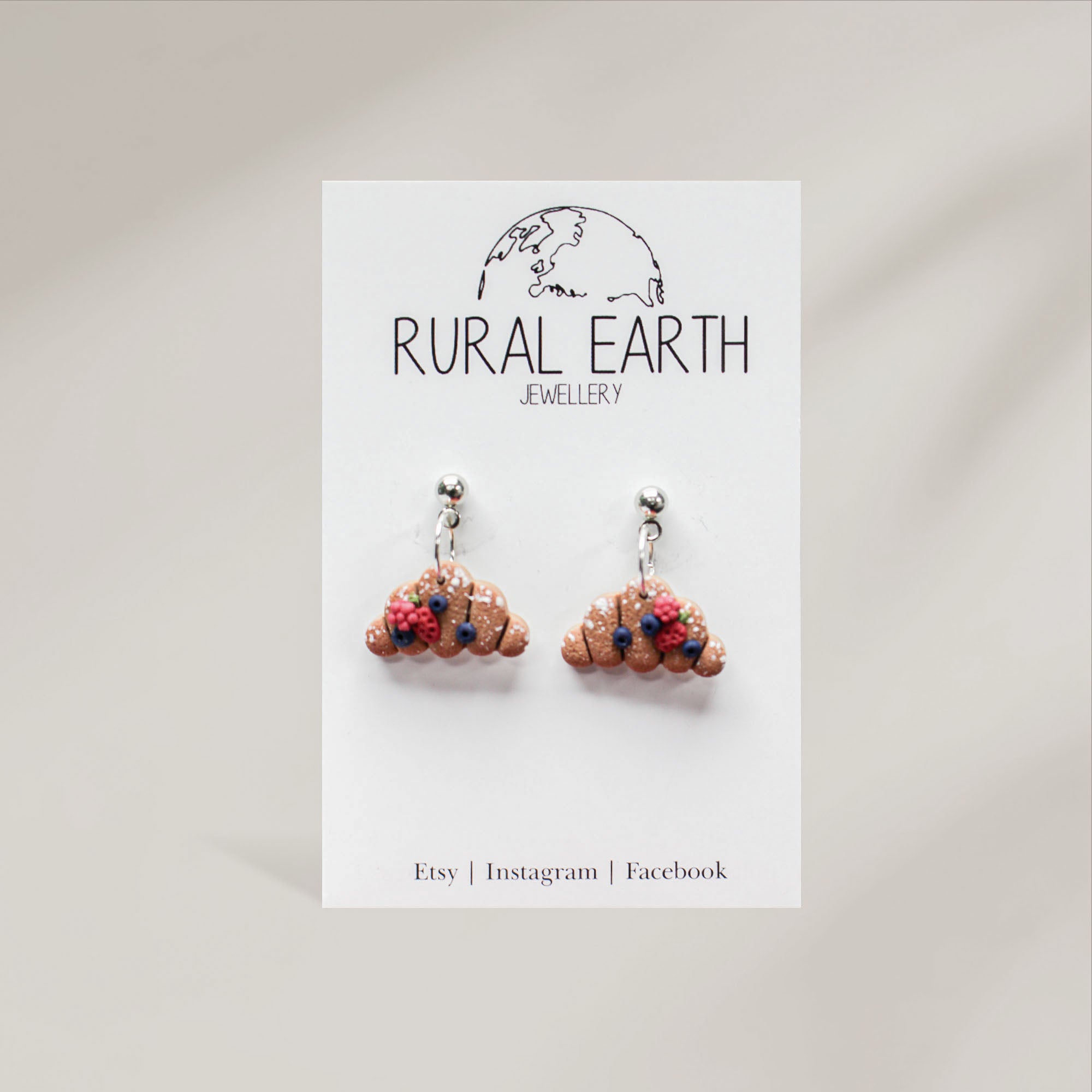 Rural Earth Croissant Drop Earrings