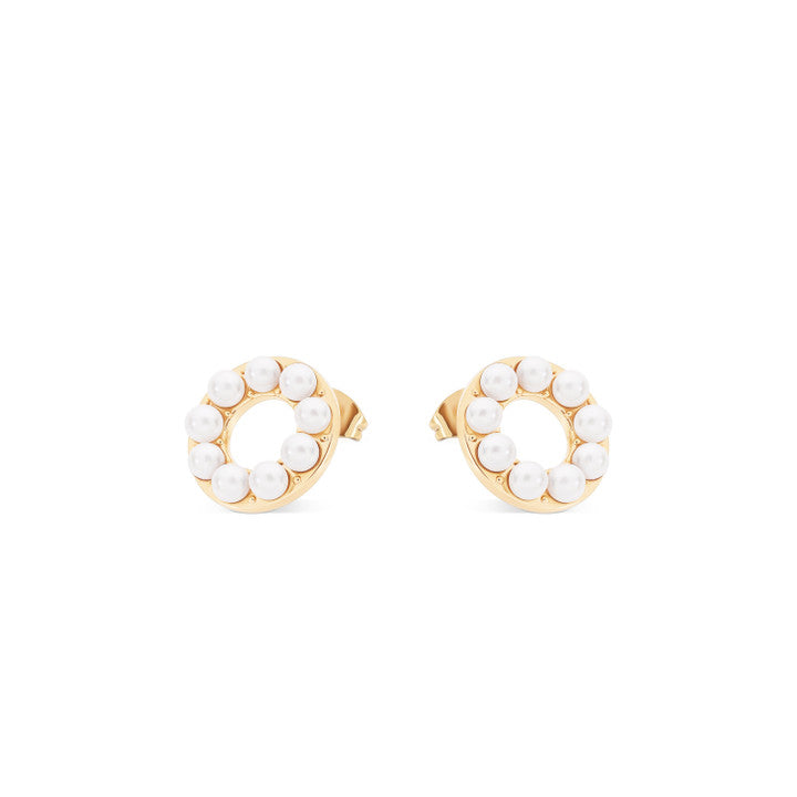 Tipperary TC Circle Of Pearls Earrings Gold