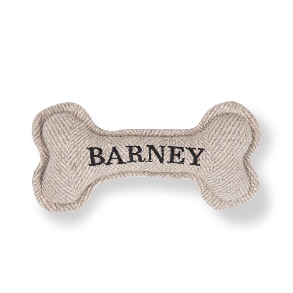 History & Heraldry Personalised Squeaky Bone Dog Toy
