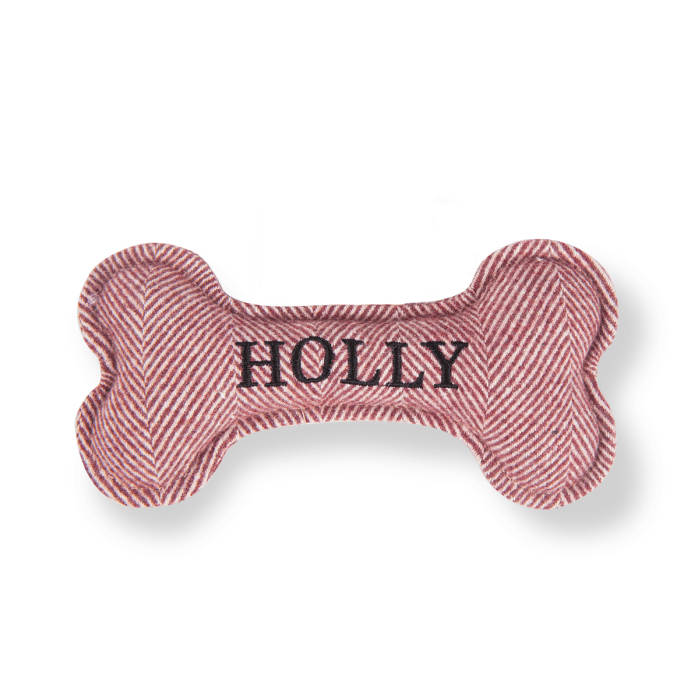 History & Heraldry Personalised Squeaky Bone Dog Toy