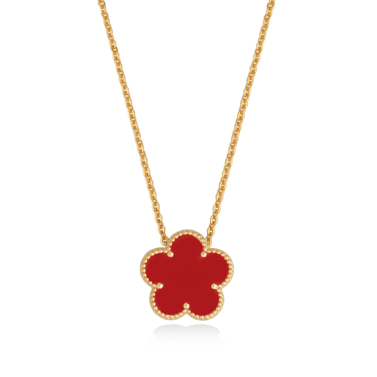 Tipperary Le Fleur Collection Red Pendant Yellow Gold