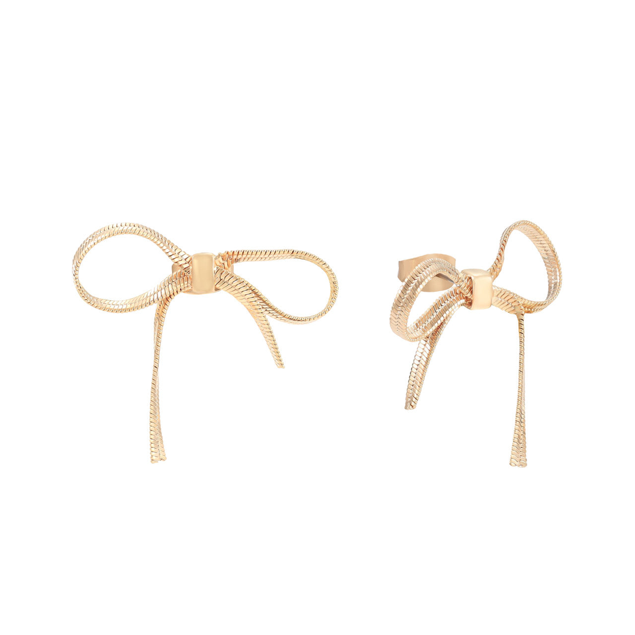 Tipperary Crystal Bow - Slinky Gold Earrings