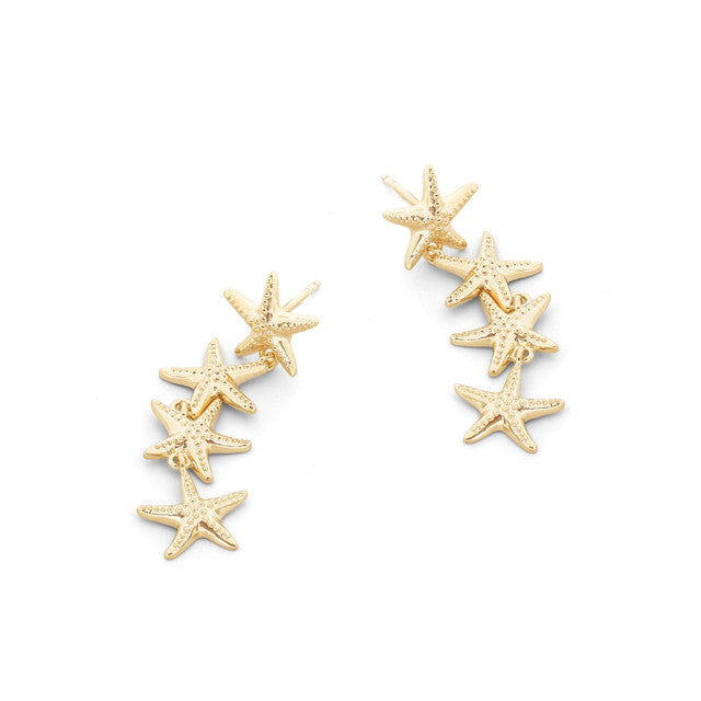 Tipperary Crystal Under The Sea - Starfish Drop Earrings Gold