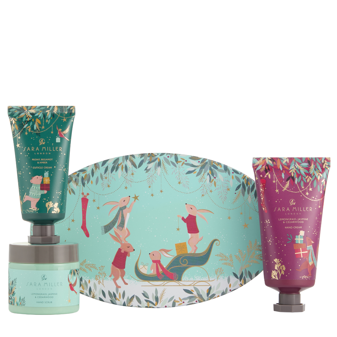 Sara Miller Woodland Tales 2.0 Hand Care Set in Oval Tin