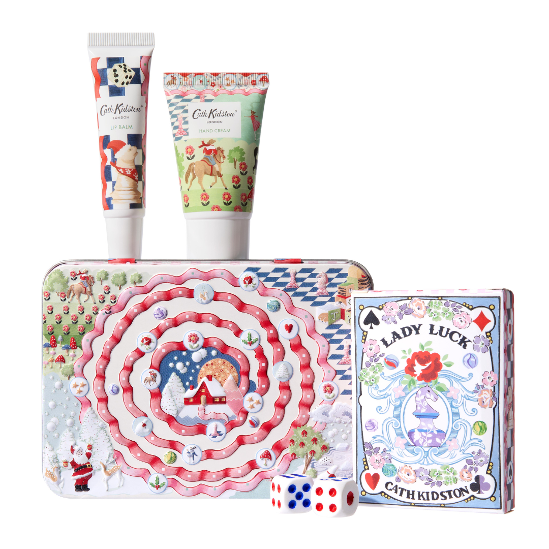 Cath Kidston The Christmas Journey Hand, Lip & Games Tin