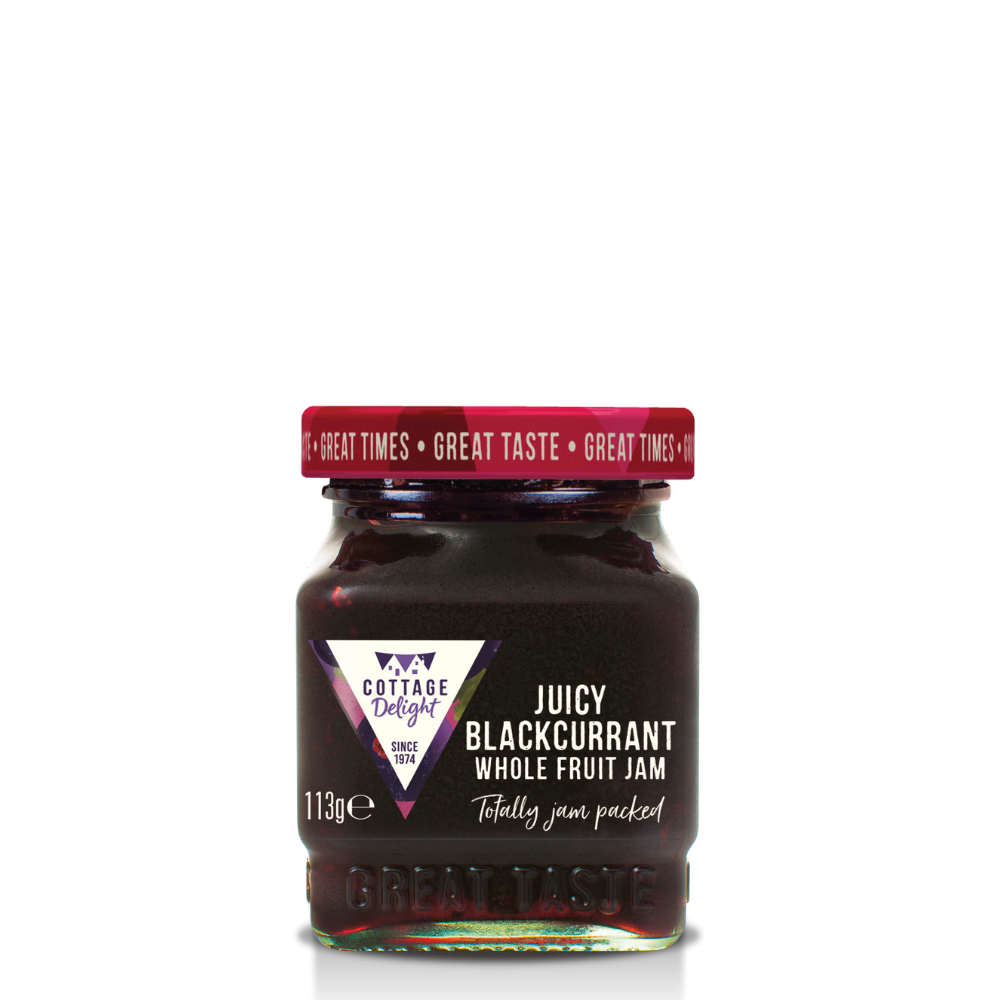 Cottage Delight Juicy Blackcurrant Whole Fruit Jam 113g