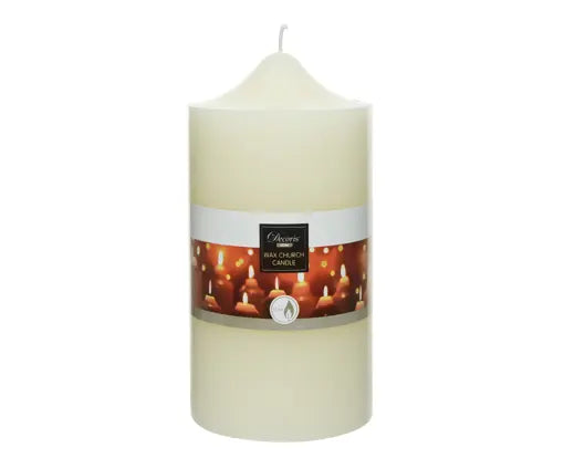 Church Candle Wax Ivory 20cm