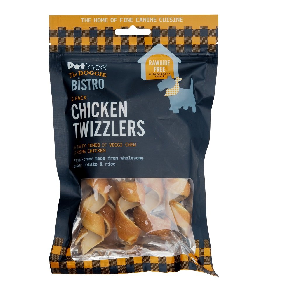 Pet Face Doggie Bistro 5 Piece Chicken Twizzlers Dog Treats