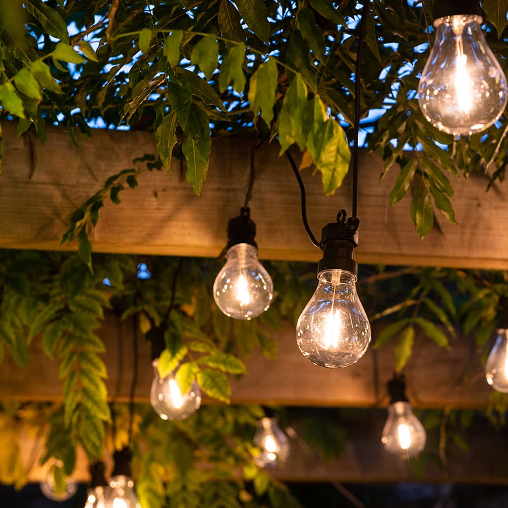 Solar Centre Edinburgh USB Solar Festoon Lights (Set Of 20) With Leaf Panel