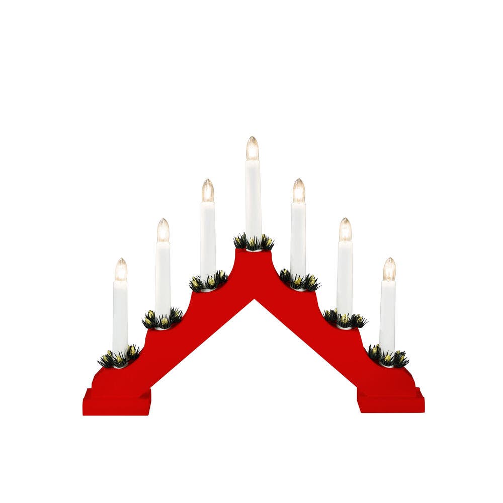 Kontsmide 7 Bulb Welcome Arch Light Red Dressed