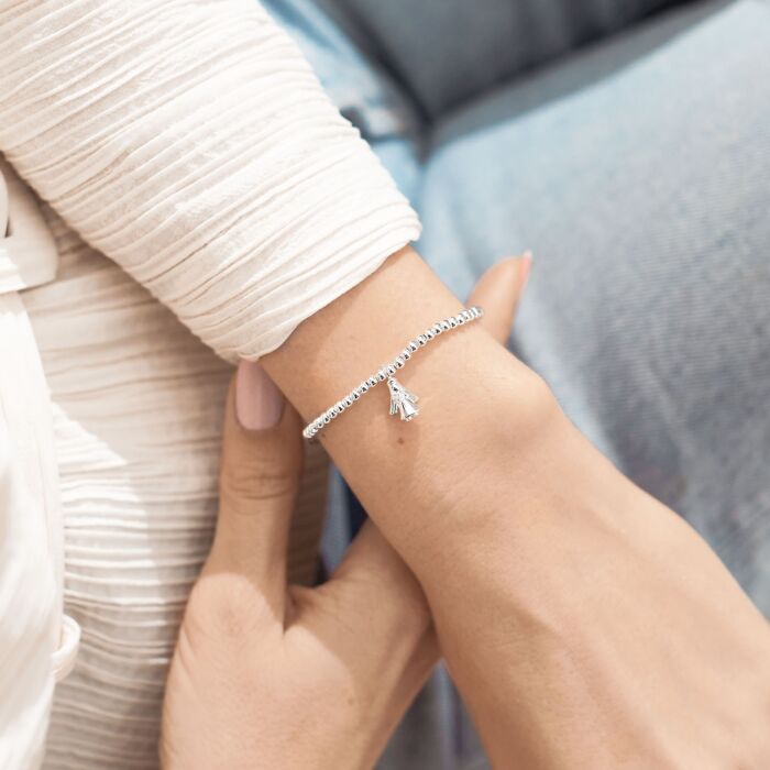 Joma Jewellery A Little 'Guardian Angel' Silver Bracelet in Silver Plating