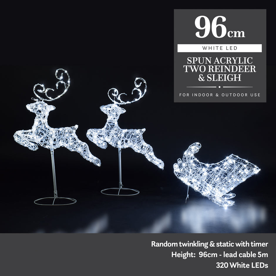 Noma Flexi Wire 96cm Sleigh With 2 Reindeer
