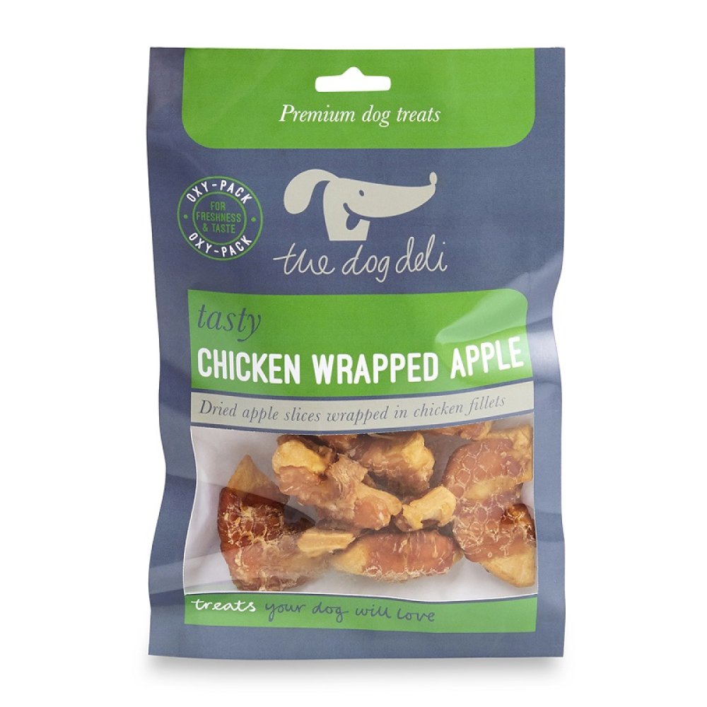 Pet Face Dog Deli Chicken Wrapped Apple Dog Treats 100g